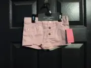 Vince Camuto Kids Two Pack Shorts Pink Khaki Size 4 New with tags