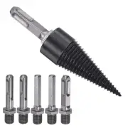 7Pcs/1Set 32mm Firewood Log Splitter Drill Bit Electric Drills Screw Cone Driver