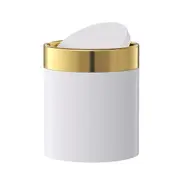Mini Round Desktop Trash Bin Multifunctional Household Storage Organizer Bin