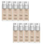 10x L'Oreal Paris True Match Super Blendable Liquid Foundation 30ml 1C Rose Ivory