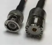 UHF Female SO-239 to BNC Male 15 Feet ACI240 Cable RF Radio Antenna Coax USA