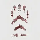 Simply Inked New Designer Bands Red Henna Temporary Tattoo, Size: 4.56 x 8.4 in