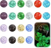 KHDULQ 20-Piece Marble Game: Glass Marbles, Ages 12+, Multiplayer, Indoor/Outdoor, Glow-in-the-Dark, 10 Colours