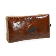 Large Leather Canvas Polo Cushion