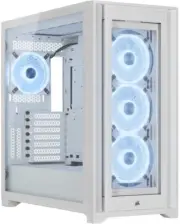 Icue 5000X RGB QL Edition Mid-Tower Case - True White (Four QL120 RGB Fans, Inc