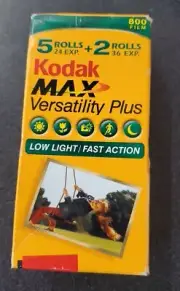 Kodak Max Versatility Plus 800 Film 3 Rolls 24 Exp 35mm, Low Light / Fast Action
