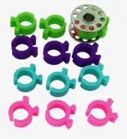50 Pcs Bobbin Holders Clip Bobbin Buddies Great for Embroidery Quilting and S...