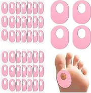 Nuanchu 72 Count Soft Foam Callus Cushions Oval Corn Cushion Pads Pink Self Stick Adhesive Foot Care pads Waterproof Corn Protectors for Feet Women Men