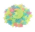 200 Pcs Colorful Glow in the Dark Luminous Stars and Moon Fluorescent Noctilucen