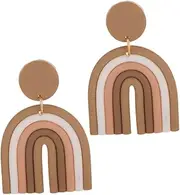 [ANDRESLAD] U Shaped Clay Earrings Earring Studs for Women Bohemian Jewelry Bohemian Earrings for Women Boho Earrings Acrylic Hoop Earrings Lockets Polymer Clay