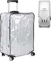 [DABMAR] 1PC Clear PVC Travel Suitcase Cover Protectors,Clear PVC Luggage Cover Suitcase Cover Protectors,Luggage Cover Protector Bag PVC Clear Suitcase Cover Protectors Travel Luggage Protector Cover,30inch
