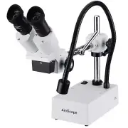 10X Widefield Stereo Microscope with Boom Arm Stand and LED Incident Light