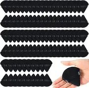 [Meanplan] 100 Pcs Powder Puff Face Soft Makeup Sponge Triangle Powder Puffs for Loose Velour Cosmetic Foundation Wet Dry Sponge Makeup Tools(Black)
