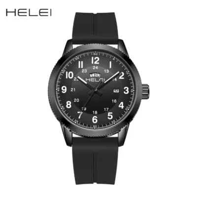 HELEI Fashion new sports casual quartz watch date luminous silicone luminous