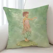 Cute Little Mushroom Fairy with Magical Dust Cushion Cover