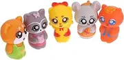 Early Learning Finger Puppets 5pcs Animal Finger Puppet Figures Safe Vinyl for Toddlers for Interactive Play