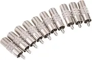 10x F Type Female to RCA Male Coax Coaxial Cable Audio Adapter Connector