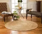 Hand Woven Jute Braided Rug, Reversible Boho Entry Round Area Rugs for Kitche...