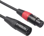 5 Pin XLR Male to 3 Pin XLR Female Cable, tunghey 5 Pin XLR Male to 3 Pin XLR Female DMX Adapter Cable for Microphone DMX DMX512 Stage Lighting Turnaround (0.3M)