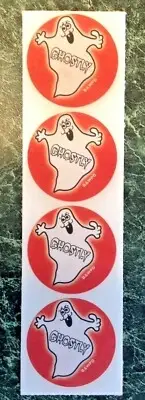4 HALLOWEEN Wacky Whiffers Matte MAX SCENT Scratch & Sniff Sticker GHOSTLY GHOST