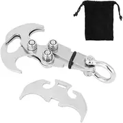 Grappling Hook, Multi-Functional Stainless Steel Gravity Hook with Military Grade Paracord Rope, Folding Survival Climbing Claw for Outdoor Activities EDC Tool