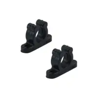 2 x Tube Clip 25mm Plastic Black