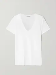[Nili Lotan] Nili Lotan - Carol Cotton-jersey T-shirt - White - medium medium White