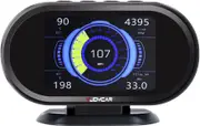 VJOYCAR V70 OBD2 Gauge Cluster HUD Heads Up Display, Car Computer OBD ii Scanner Speed Engine Coolant Temperature Fuel Consumption Digital Speedometer Mileage Overspeed Voltage Faulty Code Alarms