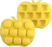 2-Pack Apple Silicone Moulds - MoldFun Apple Mould for Chocolate, Cupcake Topper, Jello, Candy, Gummy, Ice Cube, Cookie, Muffin, Mini Soap