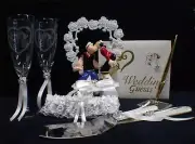 POPEYE Sailor Navy Wedding Cake topper LOT Glasses server garter Book SOLD OUT
