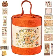 Capybara Stationery Set, Cute Reading Passbook, Plush Toy with Pen Stickers Notepad, Fun Capybara Design, Ideal for Birthday & Graduation Present, School Supplies, Holiday Events