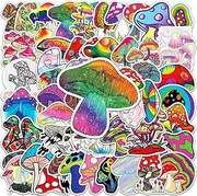 Mushroom Stickers,50 PCS Purple Mushroom Vinyl Waterproof Decals for Water Bottles Computer Bicycle Skateboard Luggage Phone Pad Laptop Kids Teens Stickers Pack