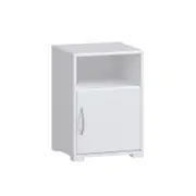Practa Bedside Table Bundle - 1 Door - White