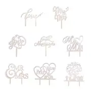 Cake Toppers Bride and Groom Sign Engagement Cake Toppers Decoration