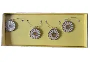 Home By Target: Sunflower Wine Charms, Set Of 4, NIB