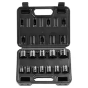 3/8 In. Impact Sockets Set 6-Point Drive Bit Ratchet Tool Kit Case (12-Piece)