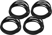 [Generic] 40x Stretch Black Silicone Bracelets Kit Skinny Rubber Bands