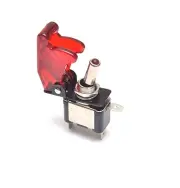 Flip Cover Red LED SPST On Off Toggle Rocker Switch Control 12 V 20 A Detent