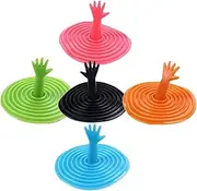 Bathroom Sink 5pcs Silicone Drain Stoppers Lift Leakproof and Sturdy for Kitchen and Bath