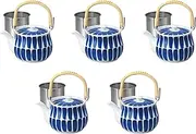 Set of 5 Brushes SS4 Earthen Bottle [4.5 x 3.9 inches (11.5 x 10 cm) (600 cc)] | Arita Yaki Ware Hasami Ware Setomonohonpo