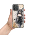 Dark Floral Goth Fairy and Butterflies Pastel Fairycore Clear Case for iPhone®