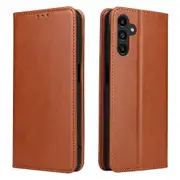 For Samsung Galaxy S23 FE Case Leather Flip Wallet Folio Cover Brown