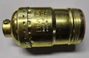 LEVITON BRASS-PLATED LAMP SOCKET, SHELL, CAP