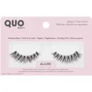 Quo Beauty Allure 1 Pair Lashes Clear Bands Wispy Clusters Flared Shape NEW