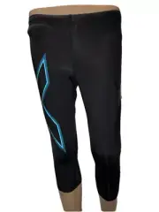 SUPER SALE | 2XU | Womens Compression 3/4 Tights ( Black/Amalfi )