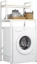 3 Tier Thicken Drum Washing Machine Storage Rack Bathroom Shelf with Non Slip Feet White