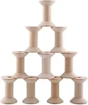 10pcs Wooden Empty Spool 47mm x31mm Empty Thread Spools Wire Weaving Bobbins