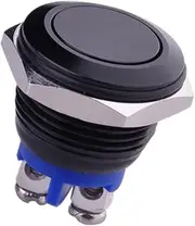 Anneome 12v Push Button Automatic Reset 16mm Hole Fit Metal Shell for Car Boat