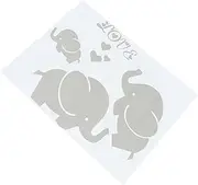 Toyvian Self-Adhesive Elephant Wall Sticker Decal Boys and Girls Decor PVC Wall Decal Removable
