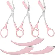 DEARMAMY 3Set Eyebrow Scissors with Comb Precision Eyebrow Trimmer and Hair Remover for Men and Women Durable Beauty Scissors Kit for Professional Grooming and Salon